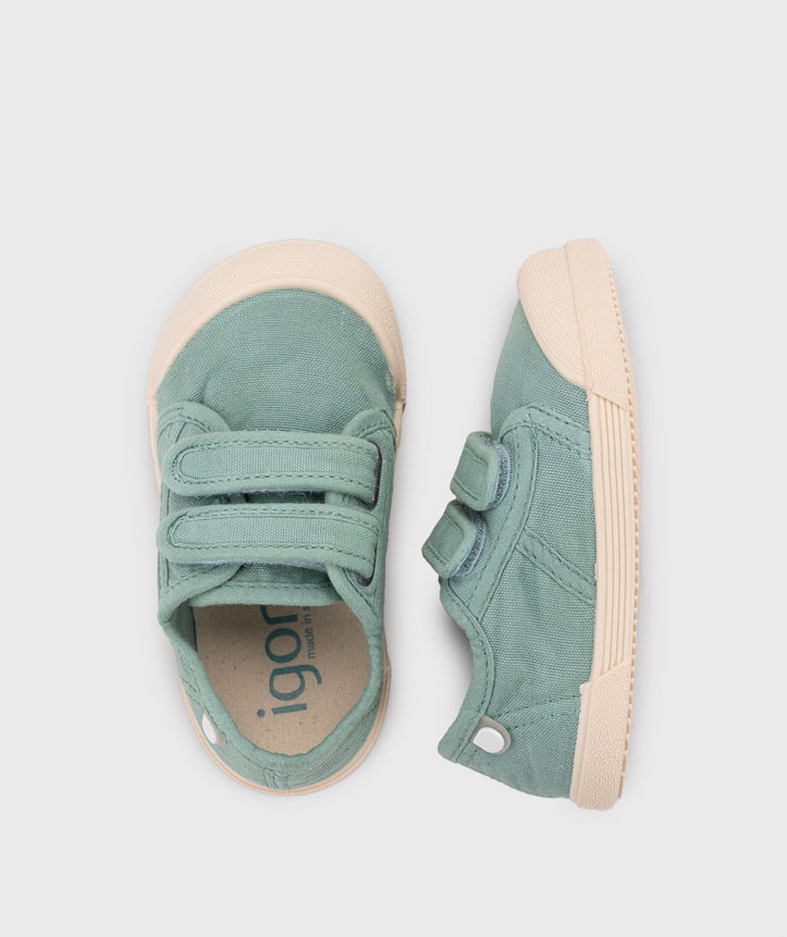 Baskets barefoot été enfant IGOR Lona V Matcha | Etoiles en portage