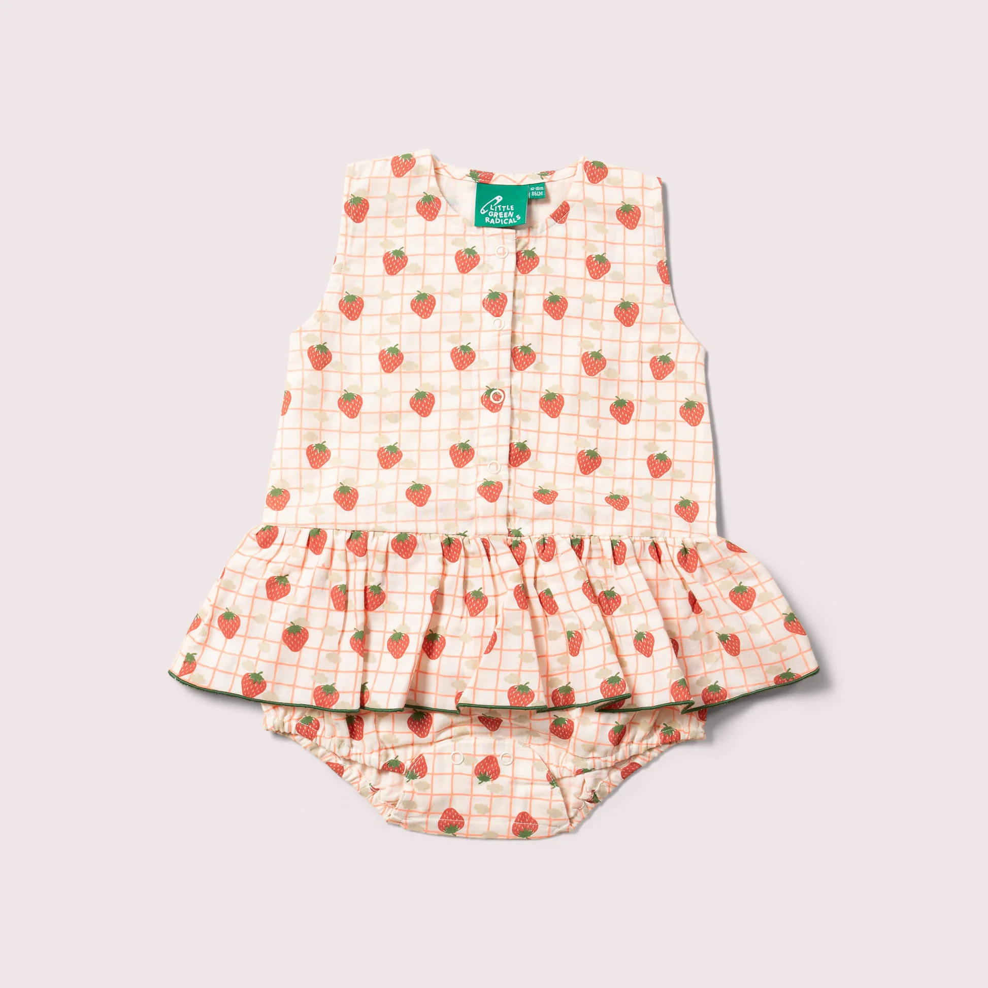 Barboteuse bébé LITTLE GREEN RADICALS Strawberry Days