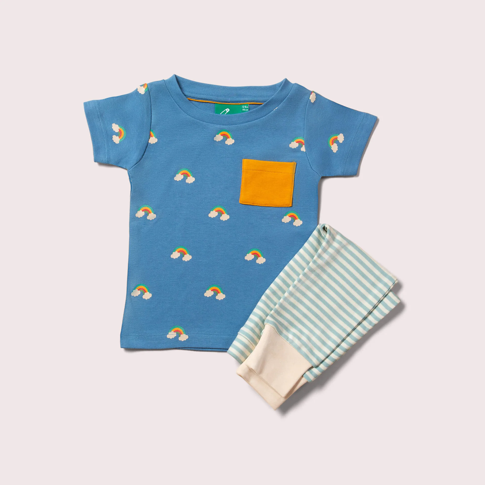 ensemble t-shirt jogging LITTLE GREEN RADICALS Rainbows