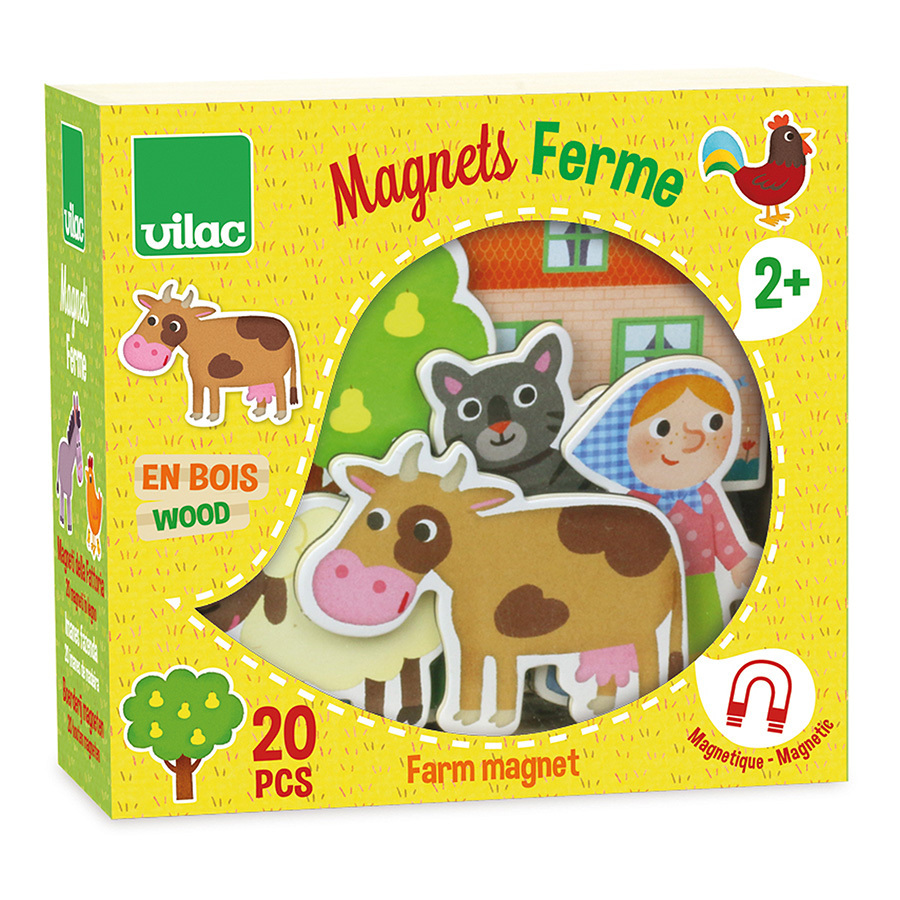 Magnets en bois VILAC Ferme - Etoiles en portage