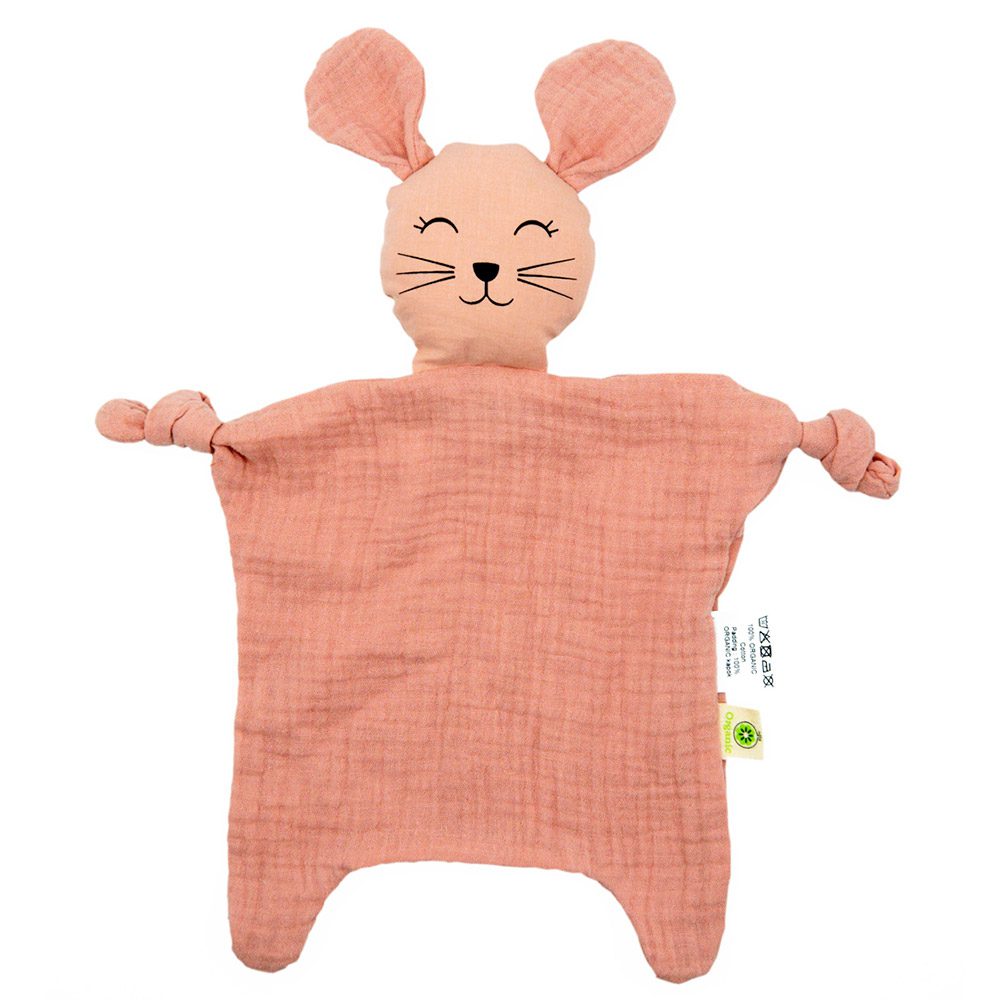 Doudou Souris APUNT BARCELONA en double gaz de coton bio GOTS et rembourrage en fibre de maïs. Fabriqué en Espagne. Dès la naissance - Etoiles en portage