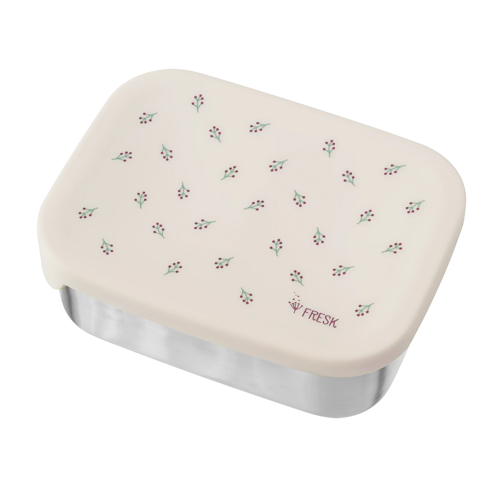 Boîte à goûter enfant FRESK Berries en inox permet d'emporter facilement le repas des enfants grâce à ses deux compartiments pratiques - Etoiles en portage