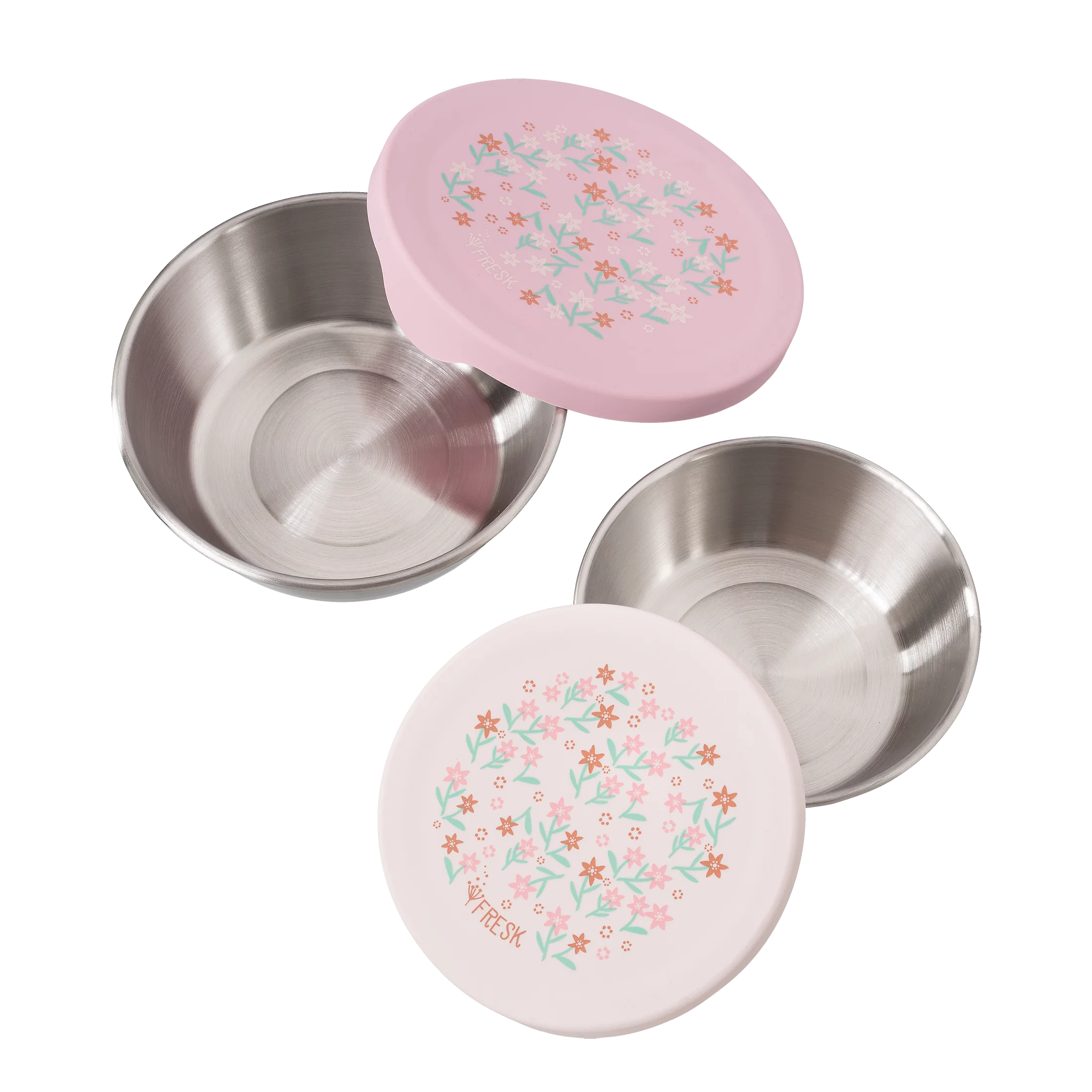 Boîte à snack enfant FRESK Garden Flowers permet de transporter facilement fruits, biscuits et encas grâce à leur format pratique et durable, lot de 2 - Etoiles en portage