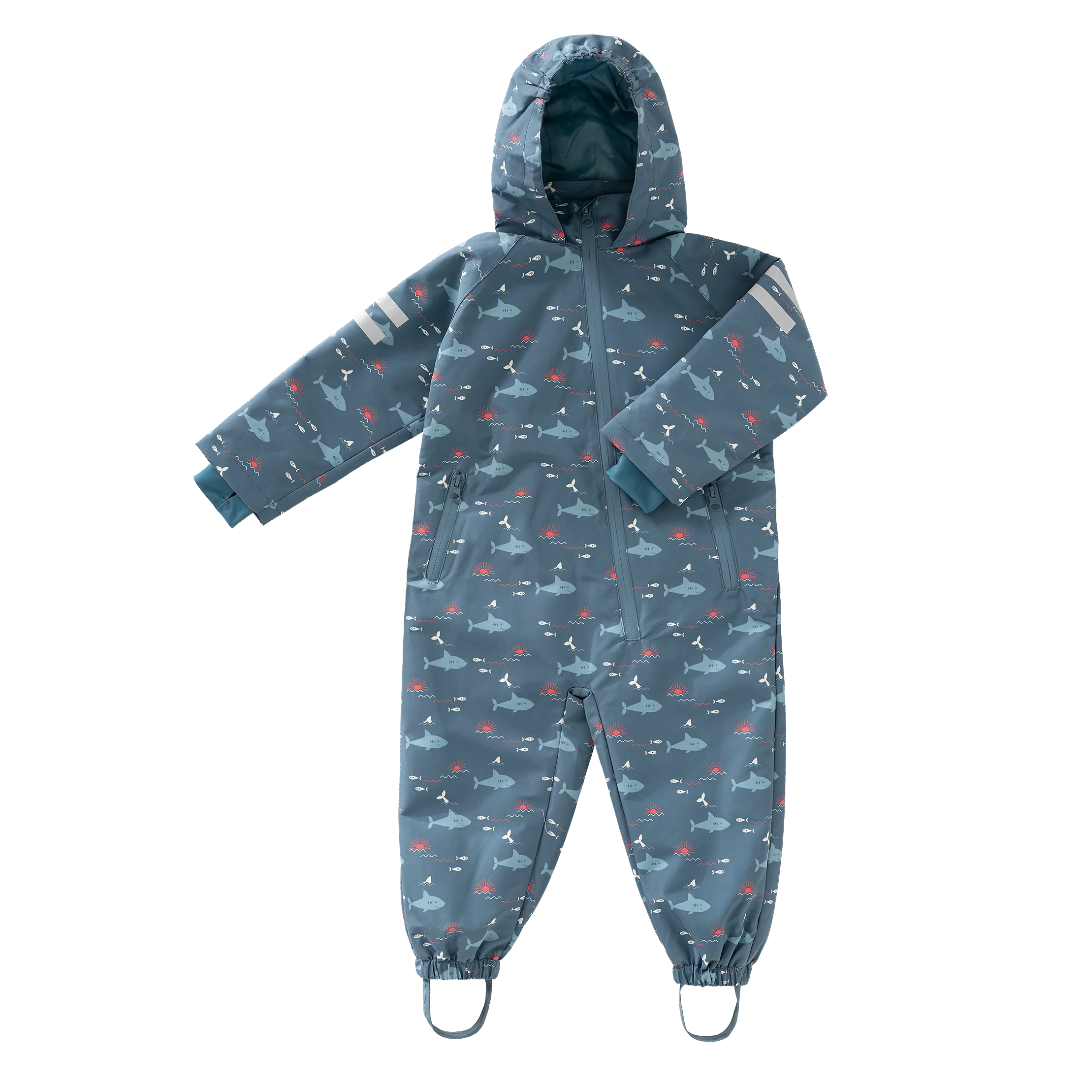 Combinaison pluie enfant FRESK Shark : imperméable et respirante pour protéger les enfants pendant jeux et sorties, à l'école et à la crèche - Etoiles en portage