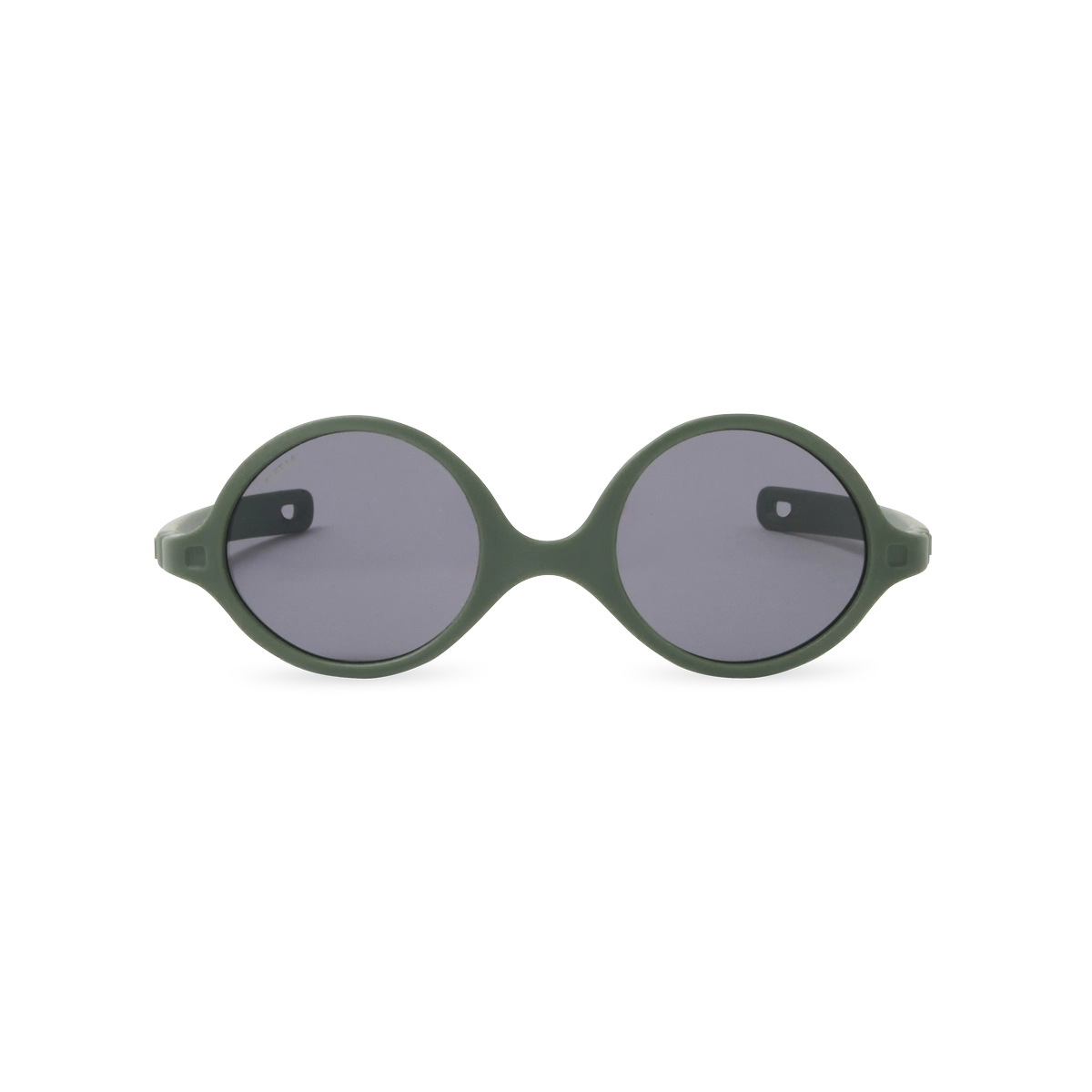Lunettes soleil bébé KI ET LA Diabola Kaki : incassables et légères. Protection UV400 catégorie 3 et système 2 tailles en 1 de 0 à 12 mois - Etoiles en portage