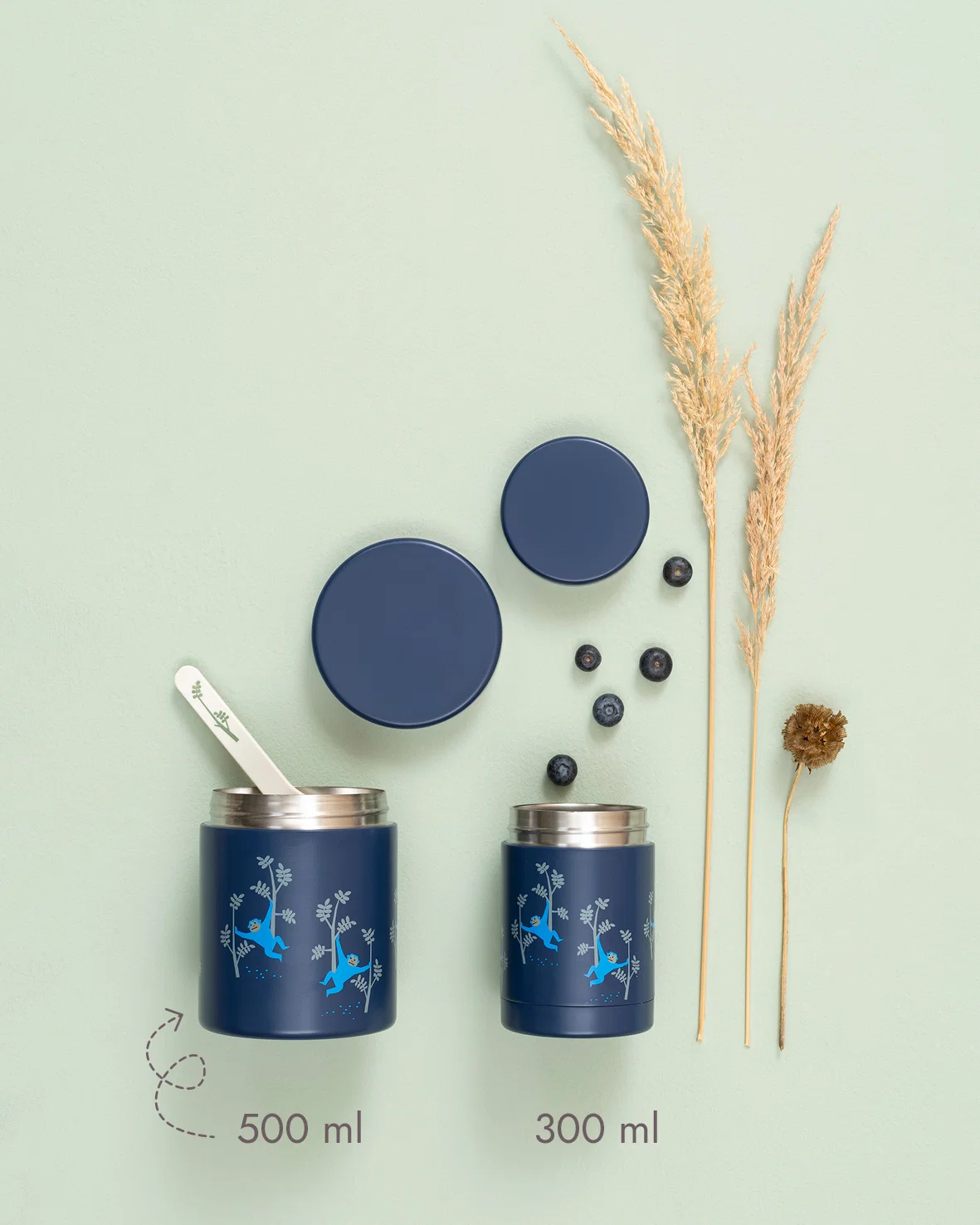 Thermos alimentaire inox FRESK à double paroi: aliments chauds jusqu'à 6 heures, froids jusqu'à 8 heures. Repas école ou en famille, 300 ou 500 ml - Etoiles en portage
