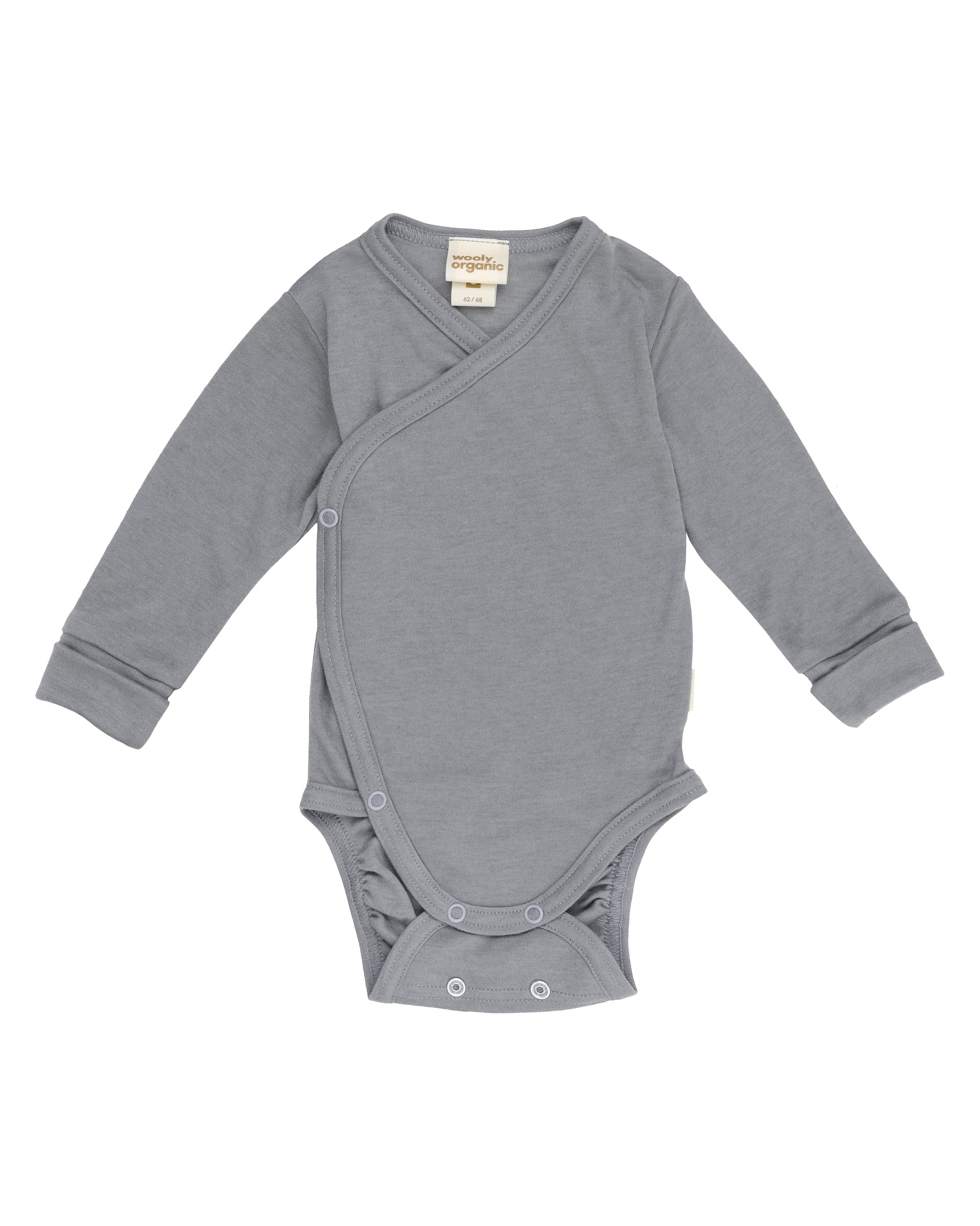 Body croisé tencel laine mérinos WOOLY ORGANIC Night Owl : des matières douces et thermorégulatrices, idéales pour les nouveau-nés - Etoiles en portage