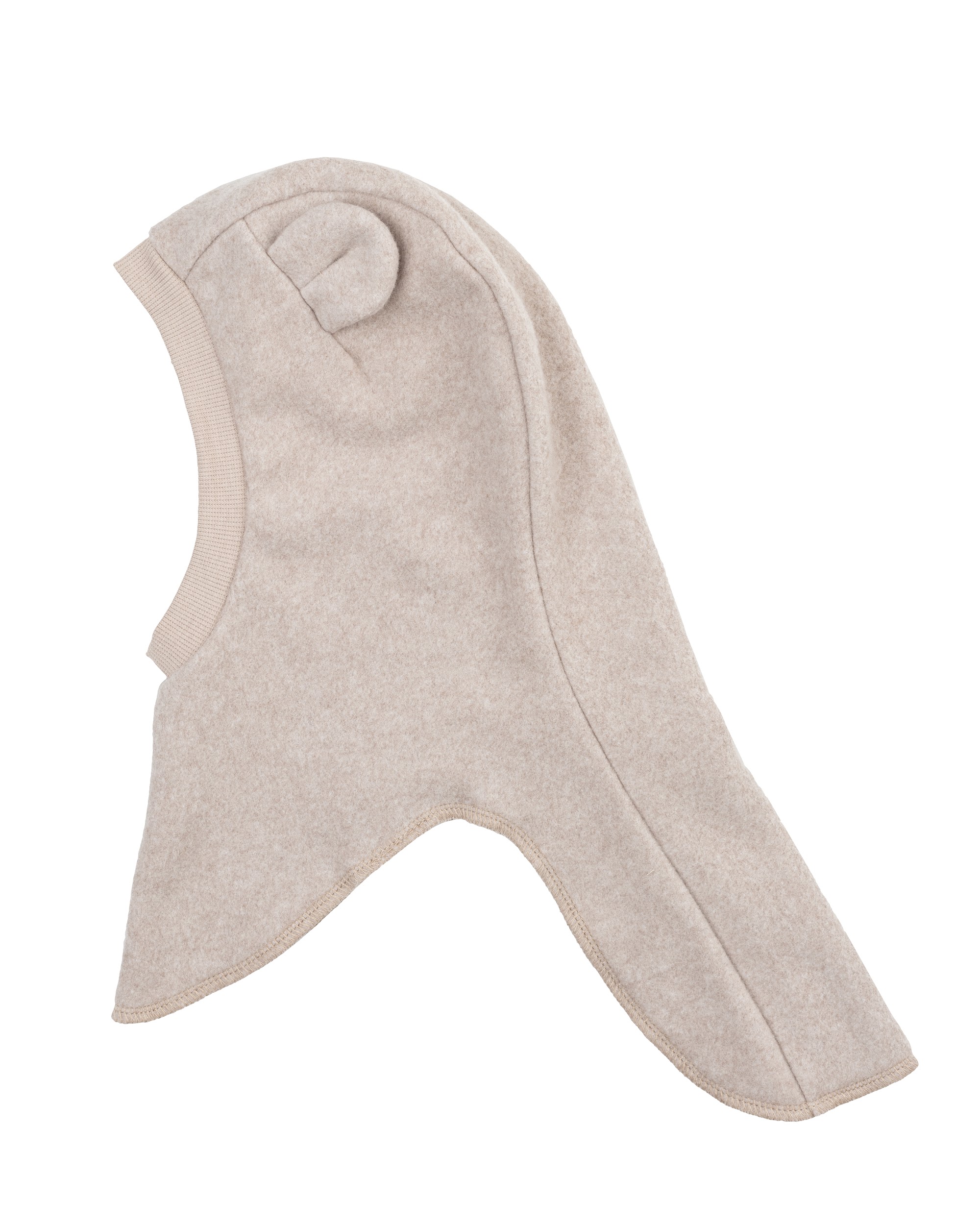 Cagoule coton bio WOOLY ORGANIC Teddy : chaude, douce et confortable pour bébé en automne et hiver. Parfaite en portage et poussette. light taupe - Etoiles en portage
