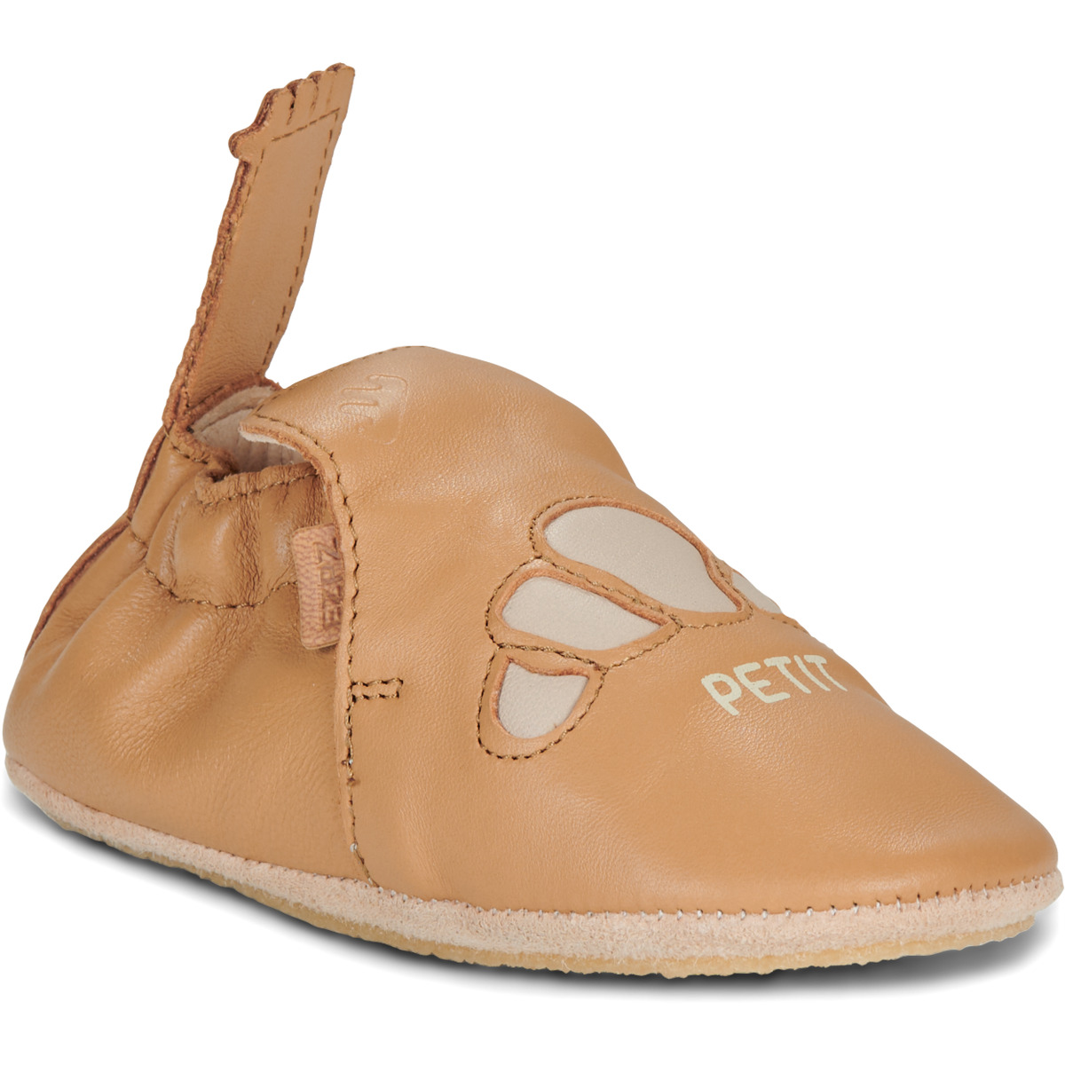 Chaussons cuir EASY PEASY My Blublu Croissant : confortables et souples pour les petits pieds à la maison ou à la crèche - Etoiles en portage
