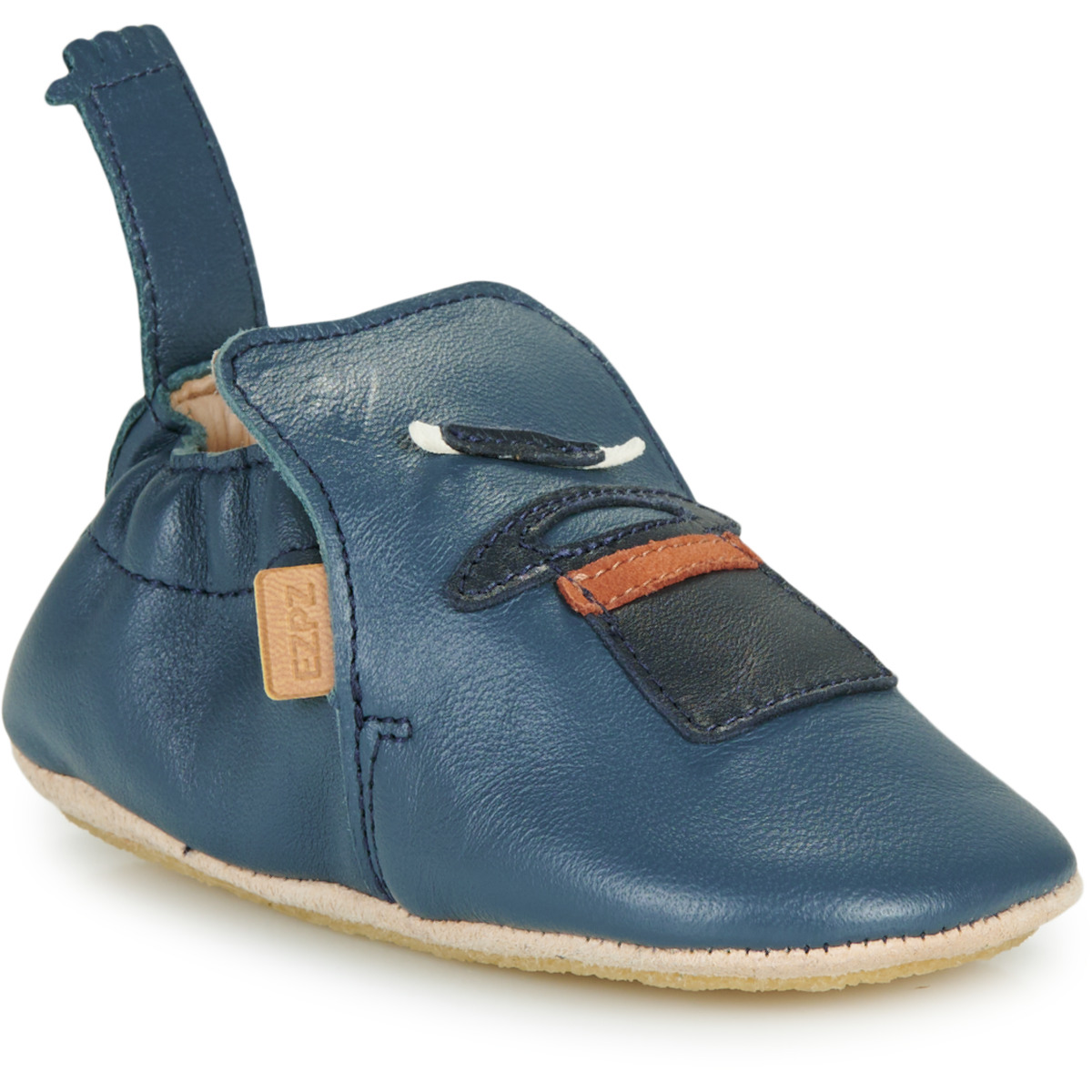 Chaussons cuir EASY PEASY My Blublu Magie : confortables et souples, parfaits pour la maison ou la crèche, et le bon développement des pieds - Etoiles en portage