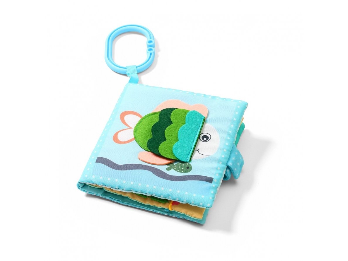 Livre sensoriel BABYONO Sea World dès la naissance : textures, animaux marins, éléments cachés et scratch à manipuler. Tummy time avec bébé - Etoiles en portage