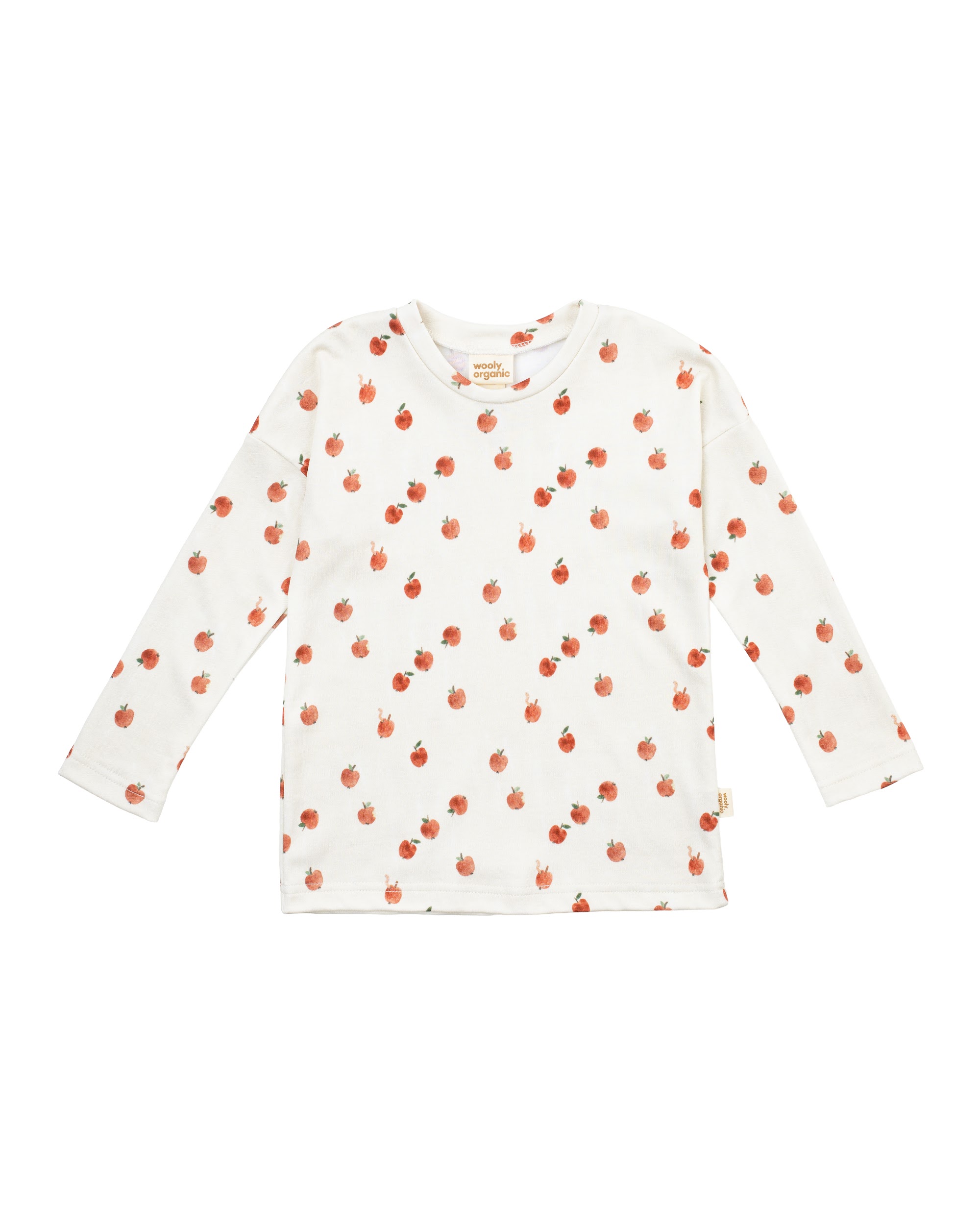 T-shirt enfant WOOLY ORGANIC Pick-a-Apple en coton biologique GOTS pour enfants. Doux, respirant et facile à porter au quotidien - Etoiles en portage