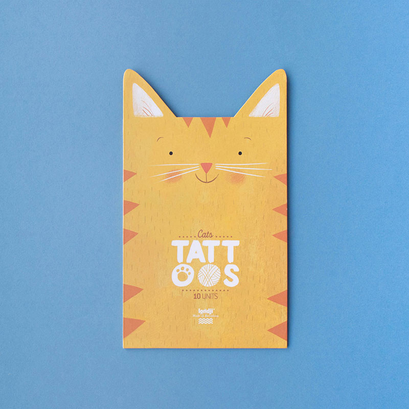 Tatouages temporaires LONDJI Cats pour les petits amoureux des chats. Idée cadeau amusante pour un anniversaire ou une surprise. Dès 3 ans - Etoiles en portage