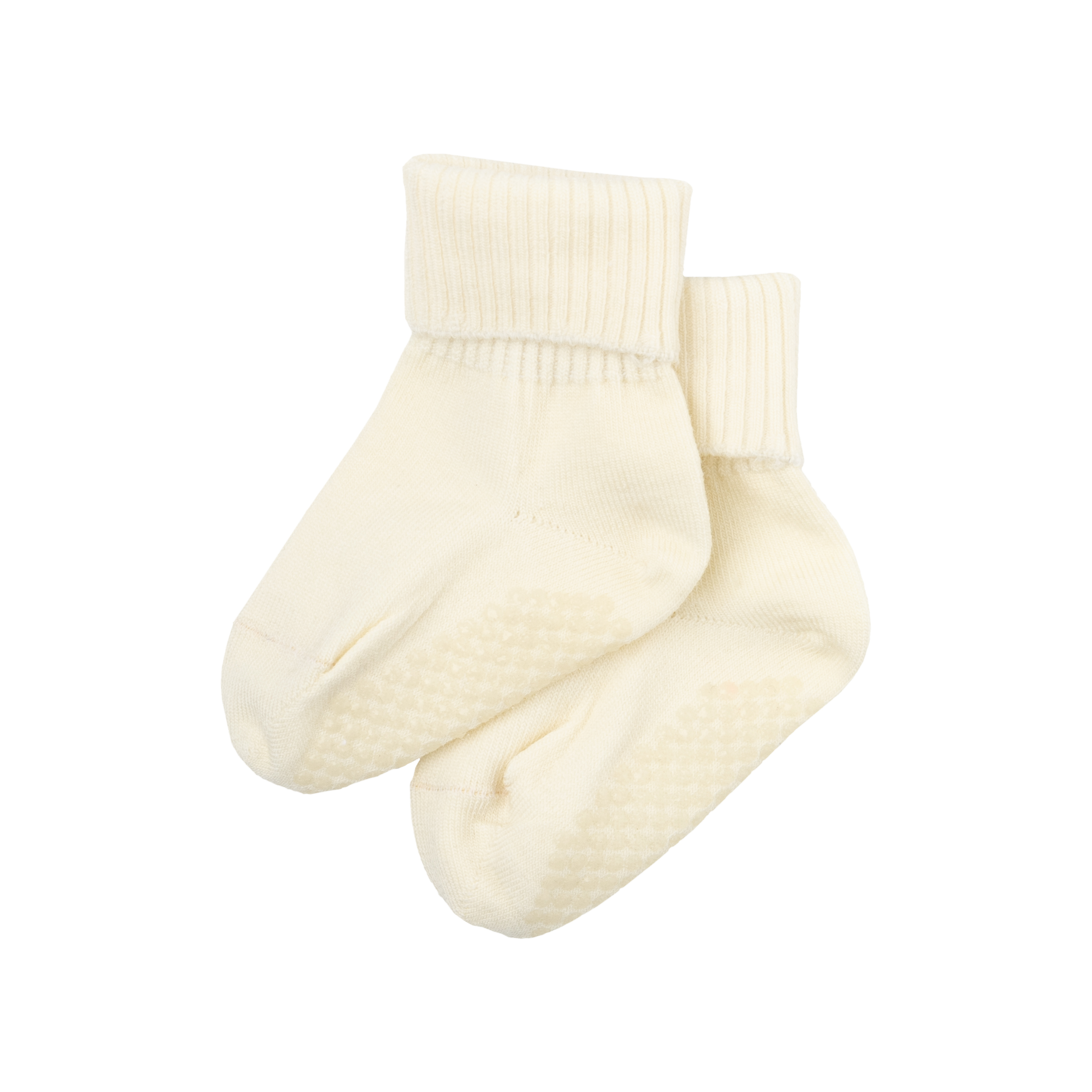 Chaussettes bébé laine WOOLY ORGANIC en laine mérinos, avec semelles antidérapantes. Douces, respirantes et thermorégulatrices. Dès 3 mois - Etoiles en portage