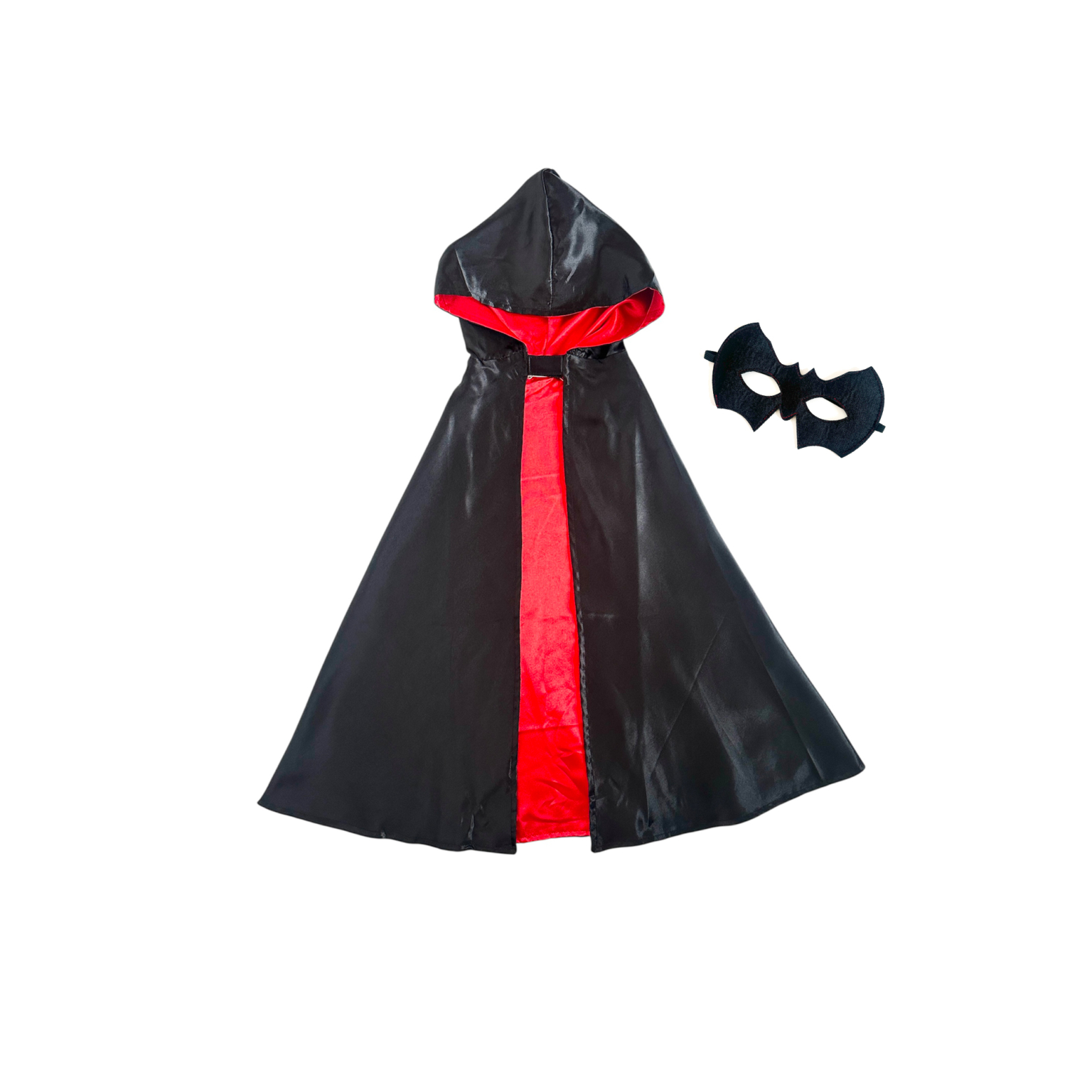 Set vampire RATATAM : cape et masque noirs. Un costume pour Halloween, le carnaval, la fête de l'Escalade et les jeux d’imagination, 3 à 10 ans - Etoiles en portage
